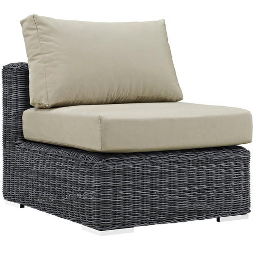 Modway Furniture Summon Outdoor Patio Sunbrella Armless - EEI-1868-GRY-BEI