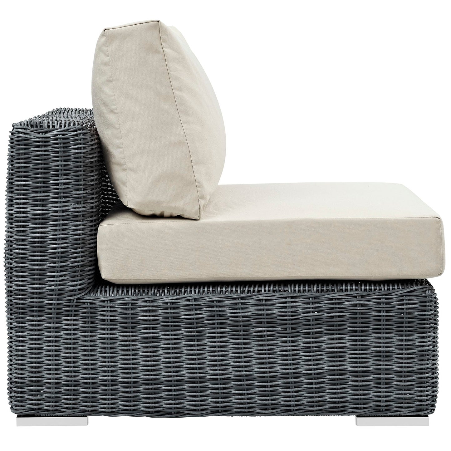 Modway Furniture Summon Outdoor Patio Sunbrella Armless - EEI-1868-GRY-BEI