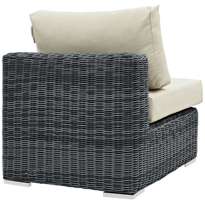 Modway Furniture Summon Outdoor Patio Sunbrella Armless - EEI-1868-GRY-BEI