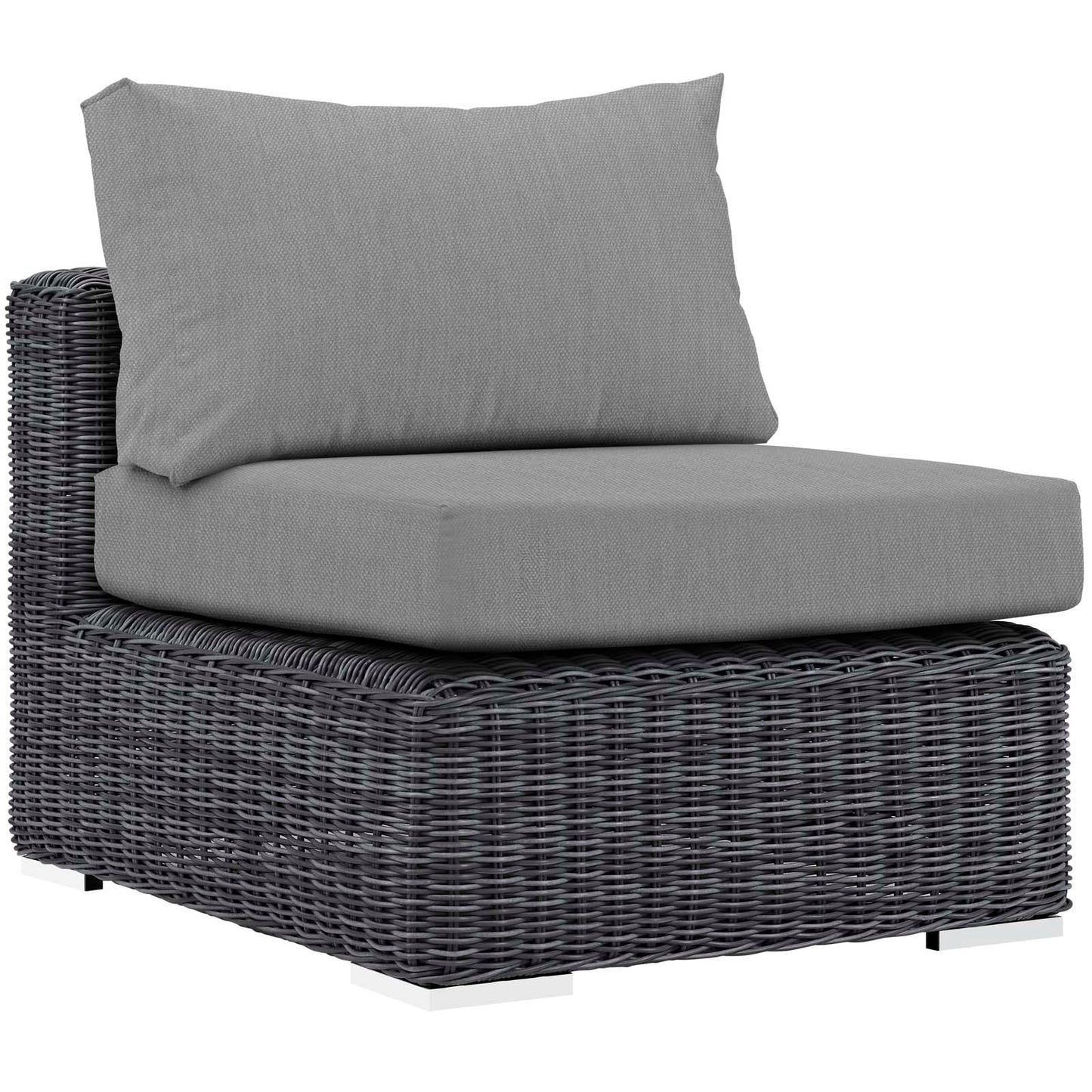 Modway Furniture Summon Outdoor Patio Sunbrella Armless - EEI-1868-GRY-BEI