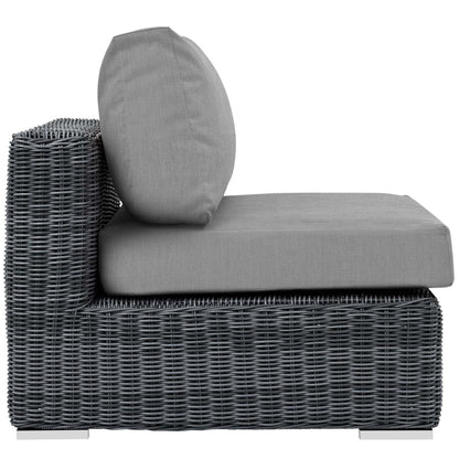 Modway Furniture Summon Outdoor Patio Sunbrella Armless - EEI-1868-GRY-BEI