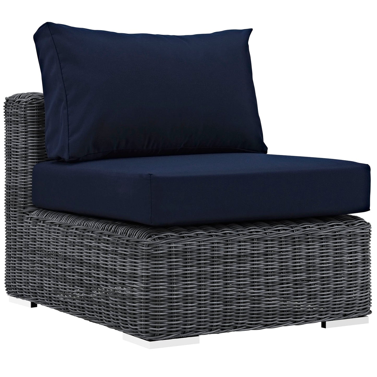 Modway Furniture Summon Outdoor Patio Sunbrella Armless - EEI-1868-GRY-BEI
