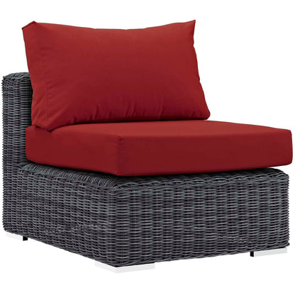 Modway Furniture Summon Outdoor Patio Sunbrella Armless - EEI-1868-GRY-BEI