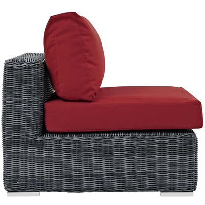 Modway Furniture Summon Outdoor Patio Sunbrella Armless - EEI-1868-GRY-BEI