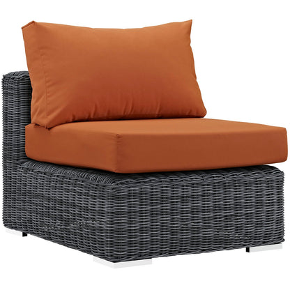 Modway Furniture Summon Outdoor Patio Sunbrella Armless - EEI-1868-GRY-BEI