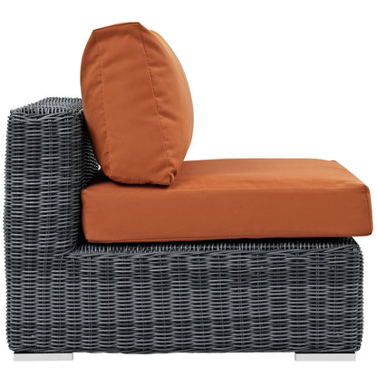 Modway Furniture Summon Outdoor Patio Sunbrella Armless - EEI-1868-GRY-BEI