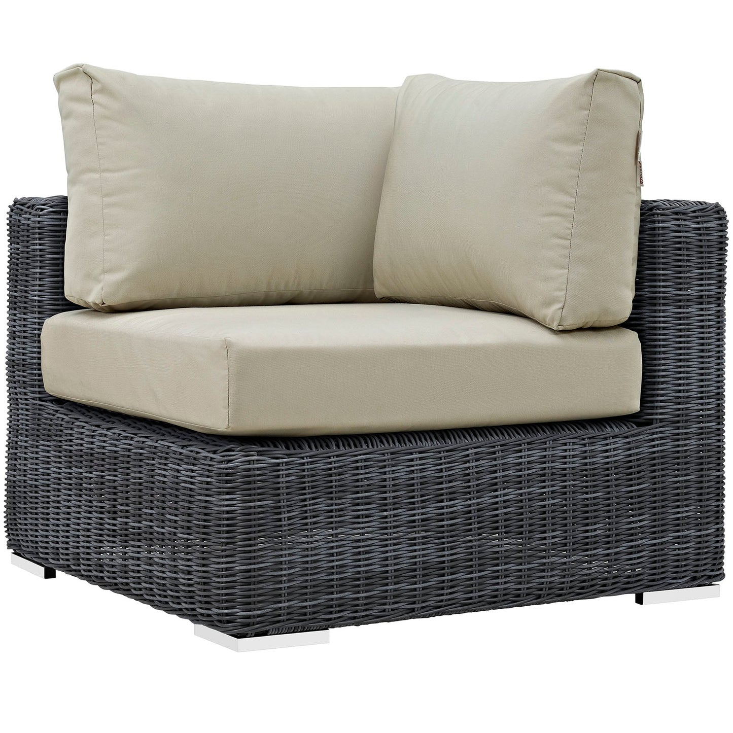 Modway Furniture Summon Outdoor Patio Sunbrella Corner - EEI-1870-GRY-BEI