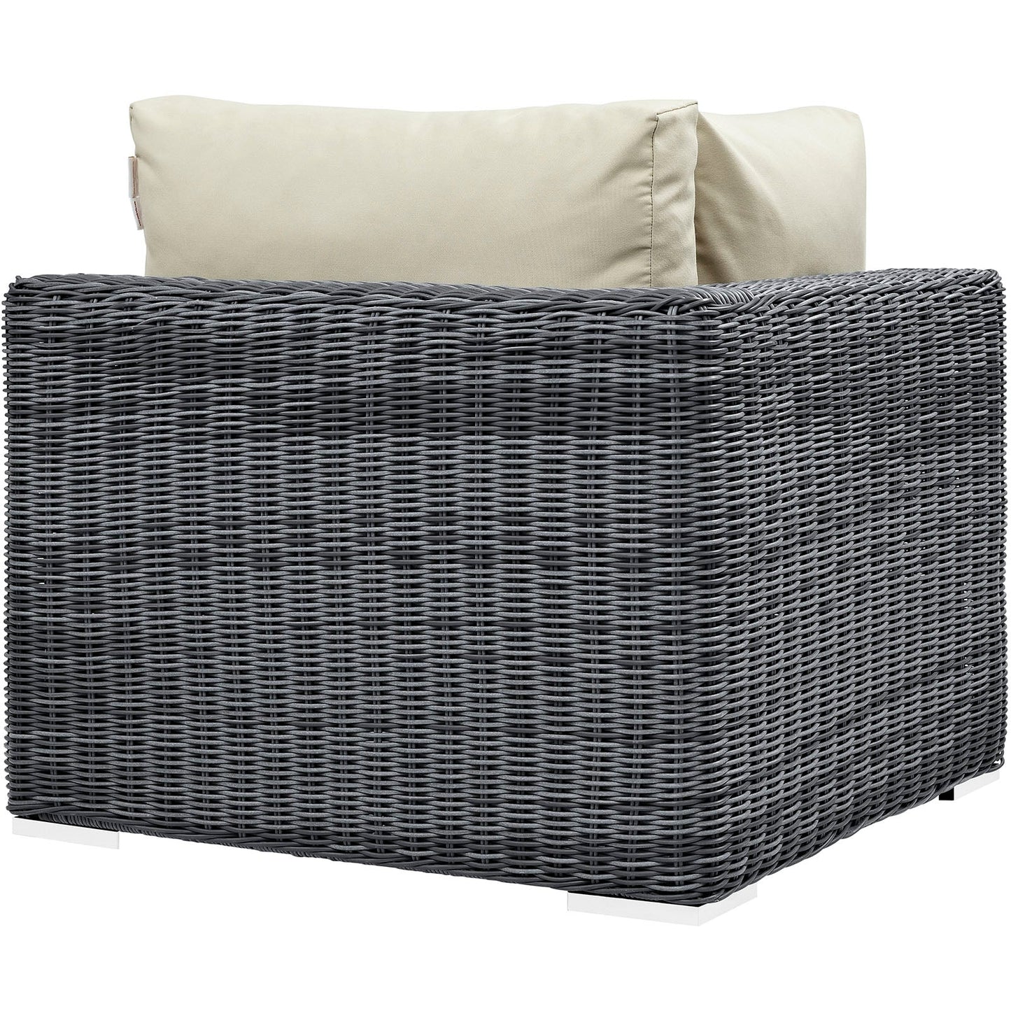 Modway Furniture Summon Outdoor Patio Sunbrella Corner - EEI-1870-GRY-BEI