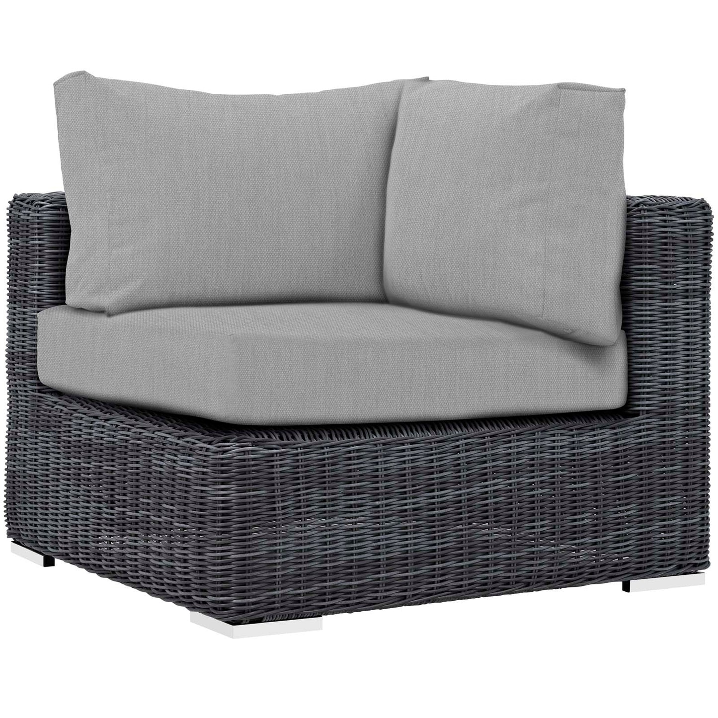 Modway Furniture Summon Outdoor Patio Sunbrella Corner - EEI-1870-GRY-BEI