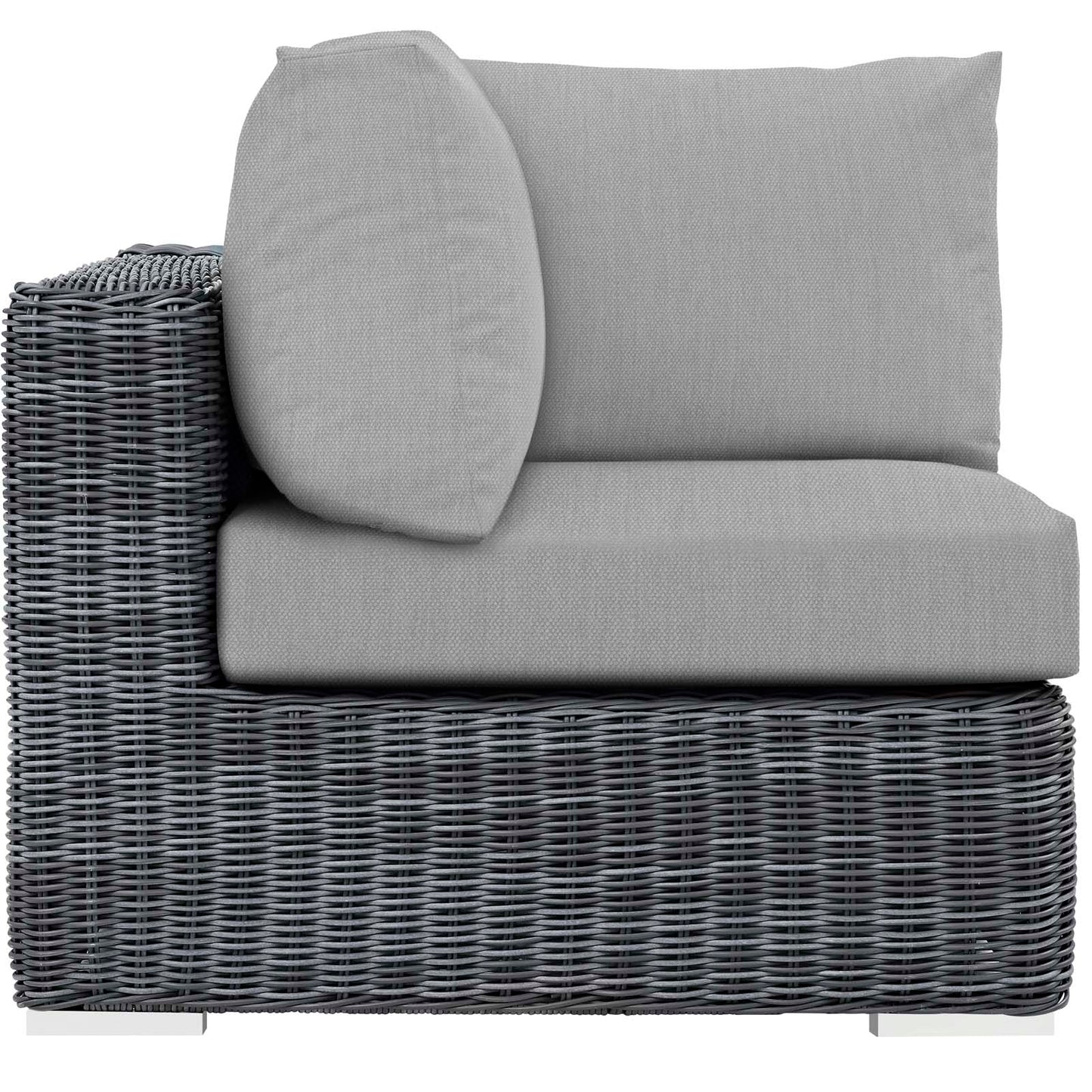 Modway Furniture Summon Outdoor Patio Sunbrella Corner - EEI-1870-GRY-BEI