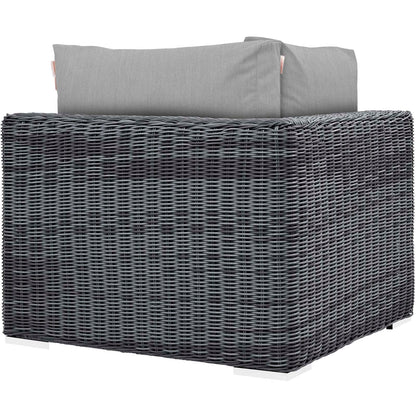 Modway Furniture Summon Outdoor Patio Sunbrella Corner - EEI-1870-GRY-BEI