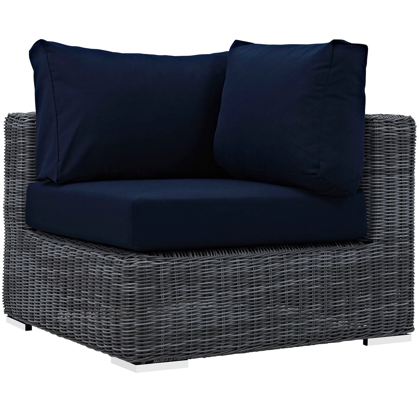 Modway Furniture Summon Outdoor Patio Sunbrella Corner - EEI-1870-GRY-BEI