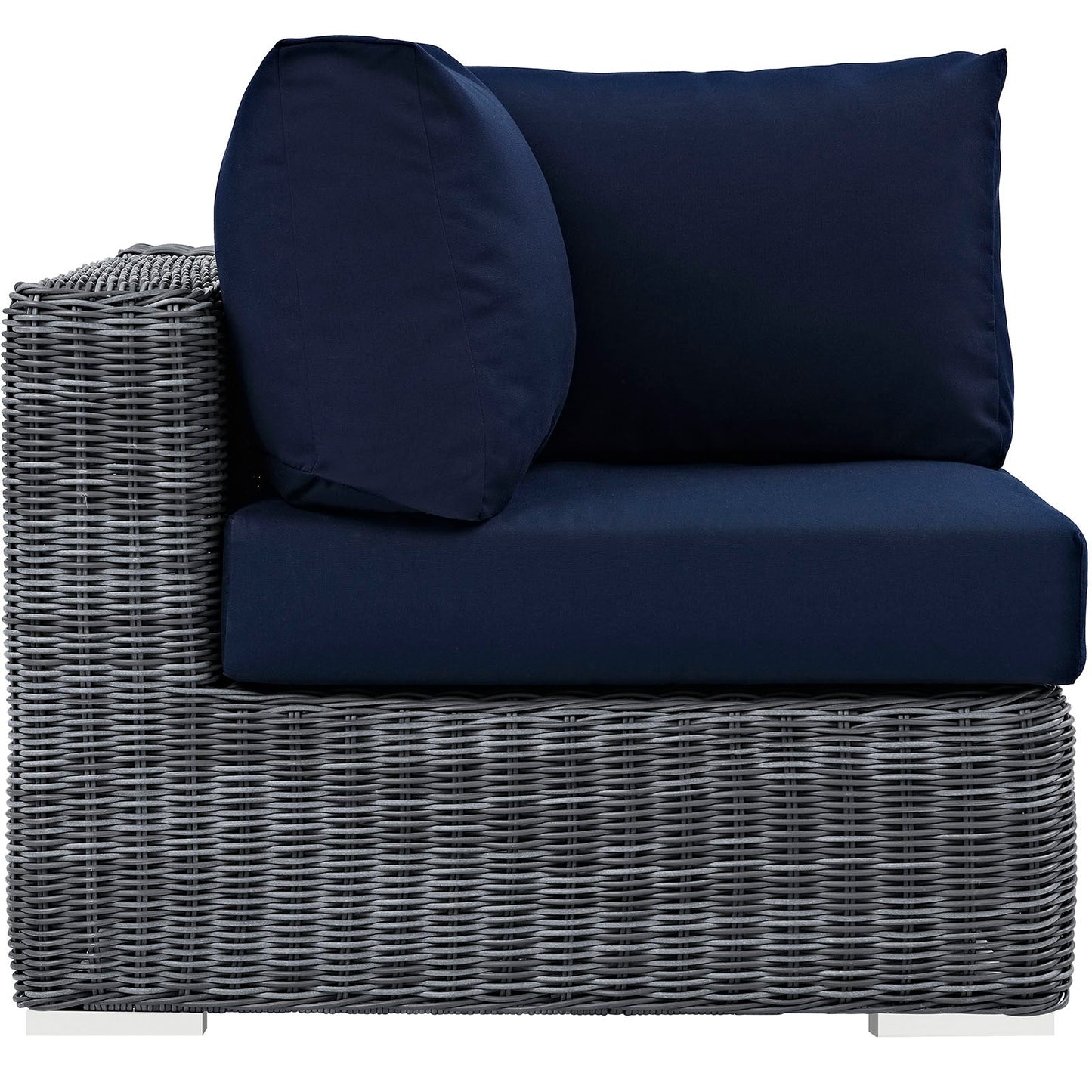 Modway Furniture Summon Outdoor Patio Sunbrella Corner - EEI-1870-GRY-BEI