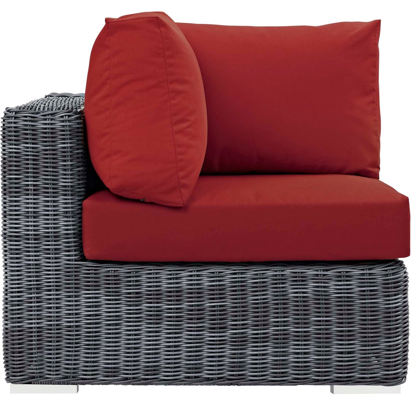 Modway Furniture Summon Outdoor Patio Sunbrella Corner - EEI-1870-GRY-BEI
