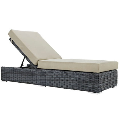 Modway Furniture Summon Outdoor Patio Sunbrella® Chaise Lounge - EEI-1876-GRY-BEI