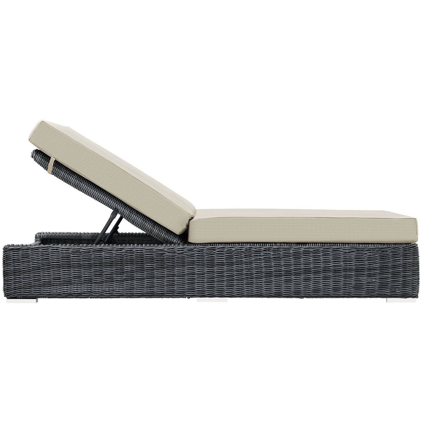 Modway Furniture Summon Outdoor Patio Sunbrella® Chaise Lounge - EEI-1876-GRY-BEI