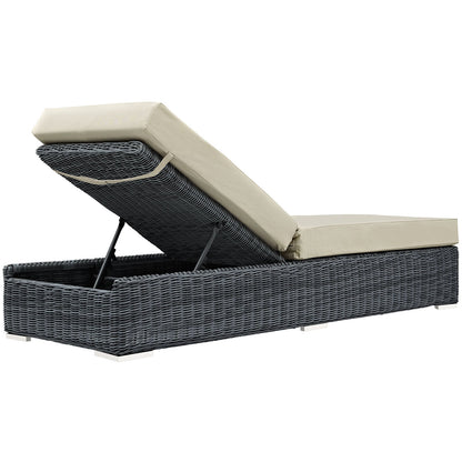 Modway Furniture Summon Outdoor Patio Sunbrella® Chaise Lounge - EEI-1876-GRY-BEI