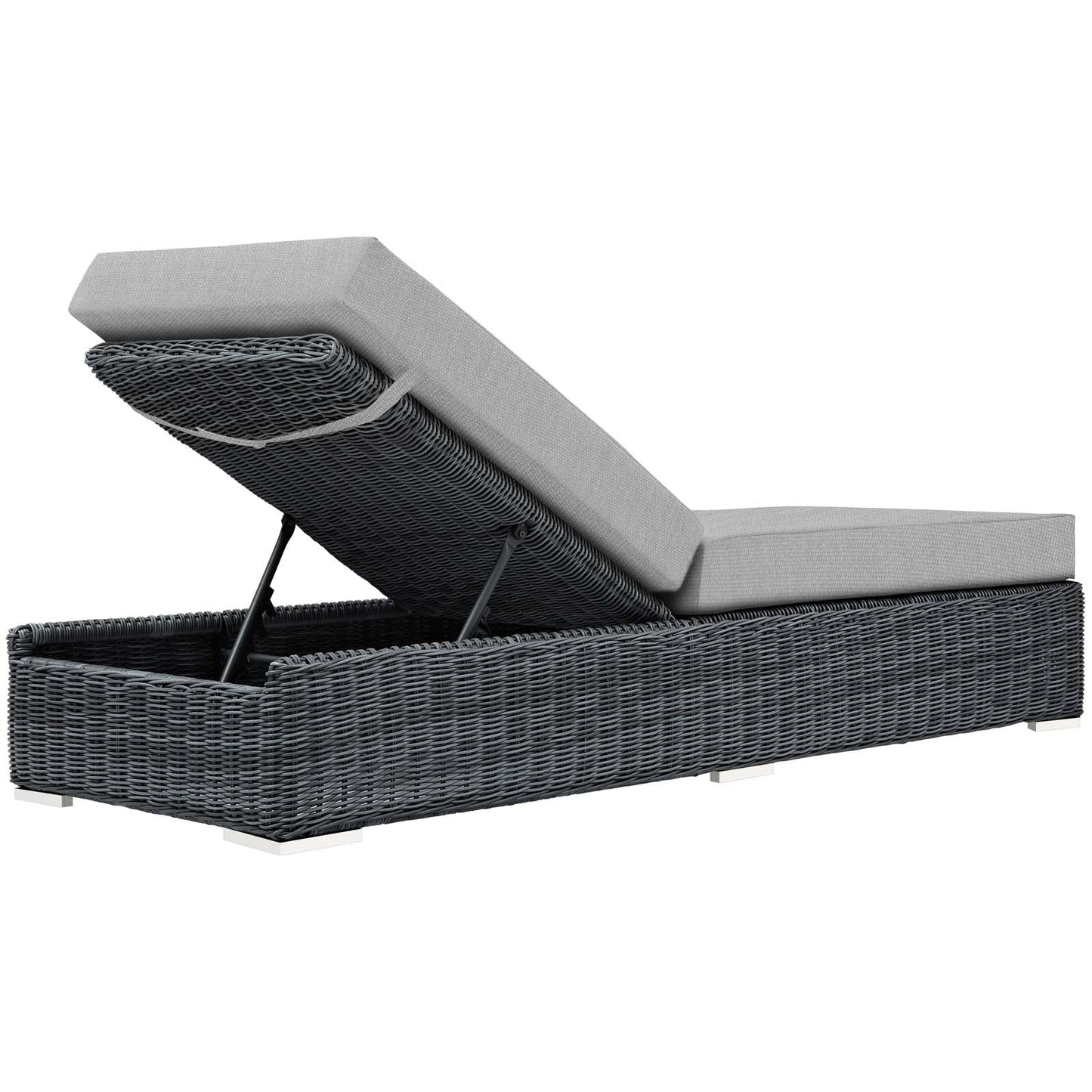 Modway Furniture Summon Outdoor Patio Sunbrella® Chaise Lounge - EEI-1876-GRY-BEI