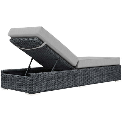 Modway Furniture Summon Outdoor Patio Sunbrella® Chaise Lounge - EEI-1876-GRY-BEI