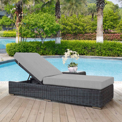Modway Furniture Summon Outdoor Patio Sunbrella® Chaise Lounge - EEI-1876-GRY-BEI