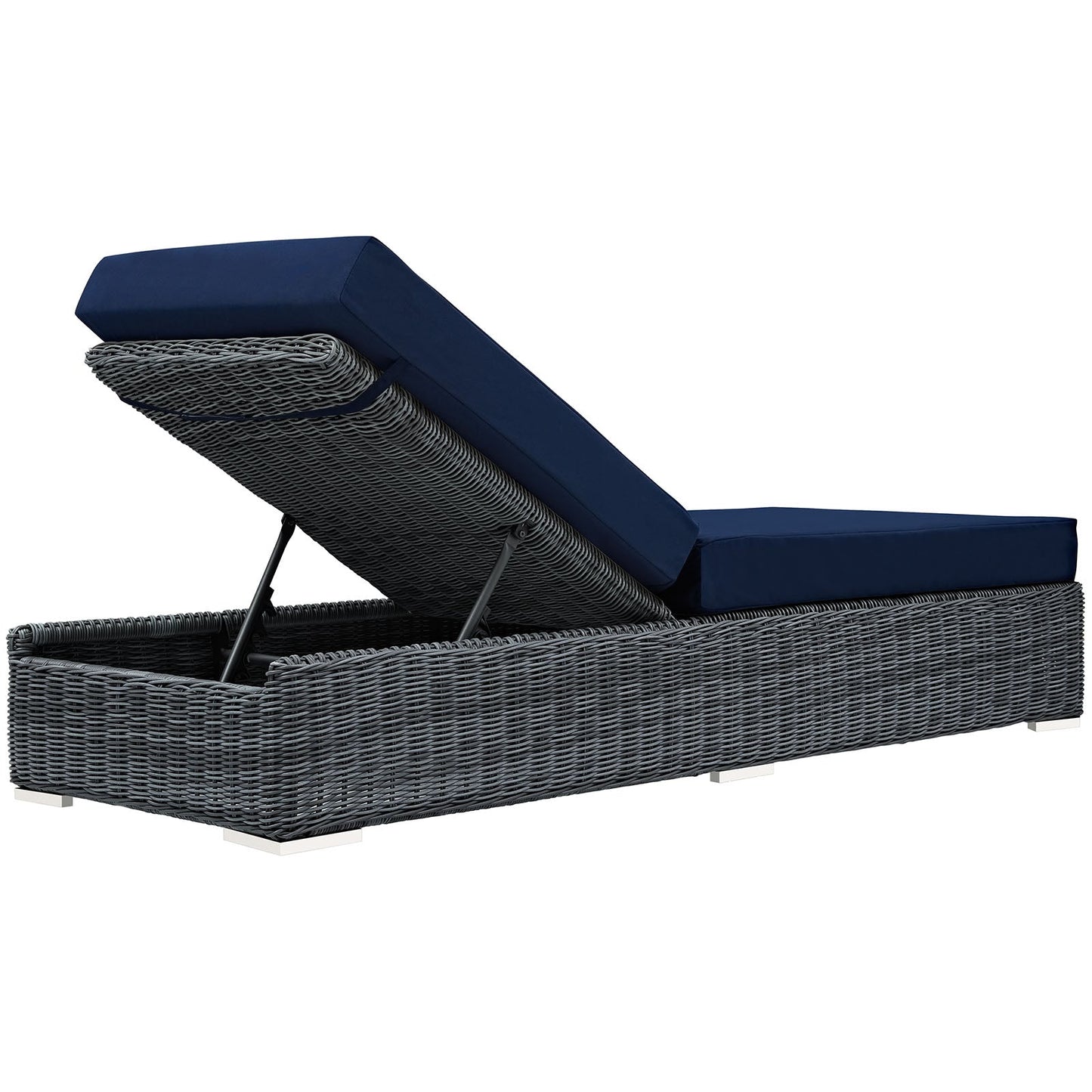 Modway Furniture Summon Outdoor Patio Sunbrella® Chaise Lounge - EEI-1876-GRY-BEI