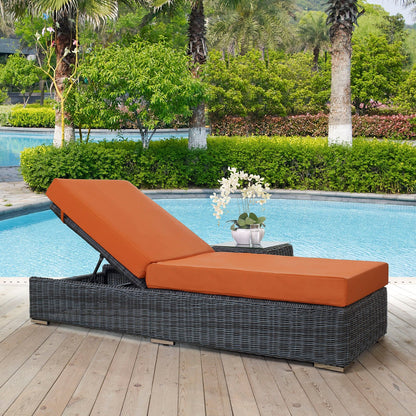 Modway Furniture Summon Outdoor Patio Sunbrella® Chaise Lounge - EEI-1876-GRY-BEI