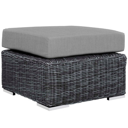 Modway Furniture Summon 5 Piece Outdoor Patio Sunbrella Sectional Set by Modway - EEI-1893-GRY-BEI-SET