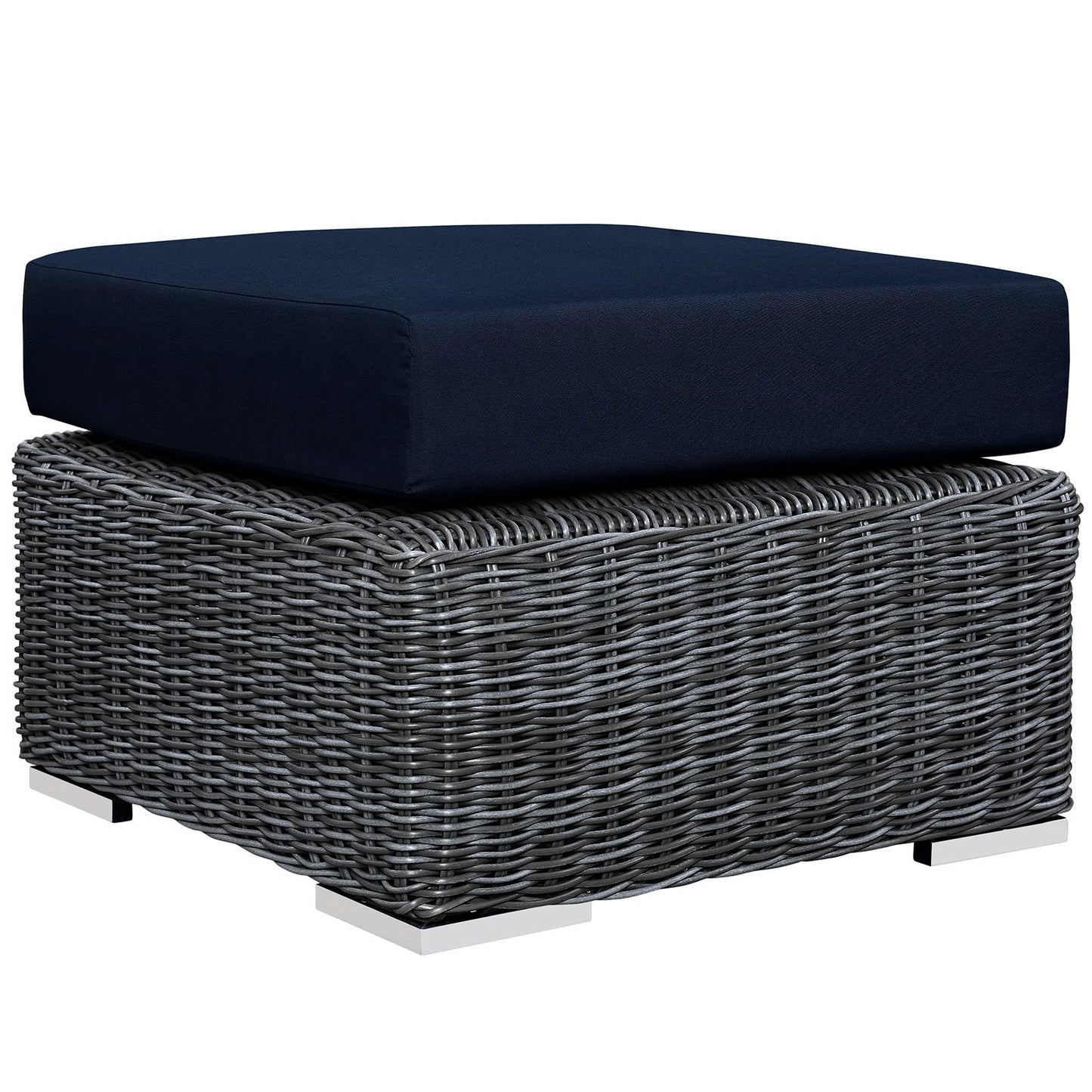 Modway Furniture Summon 5 Piece Outdoor Patio Sunbrella Sectional Set by Modway - EEI-1893-GRY-BEI-SET