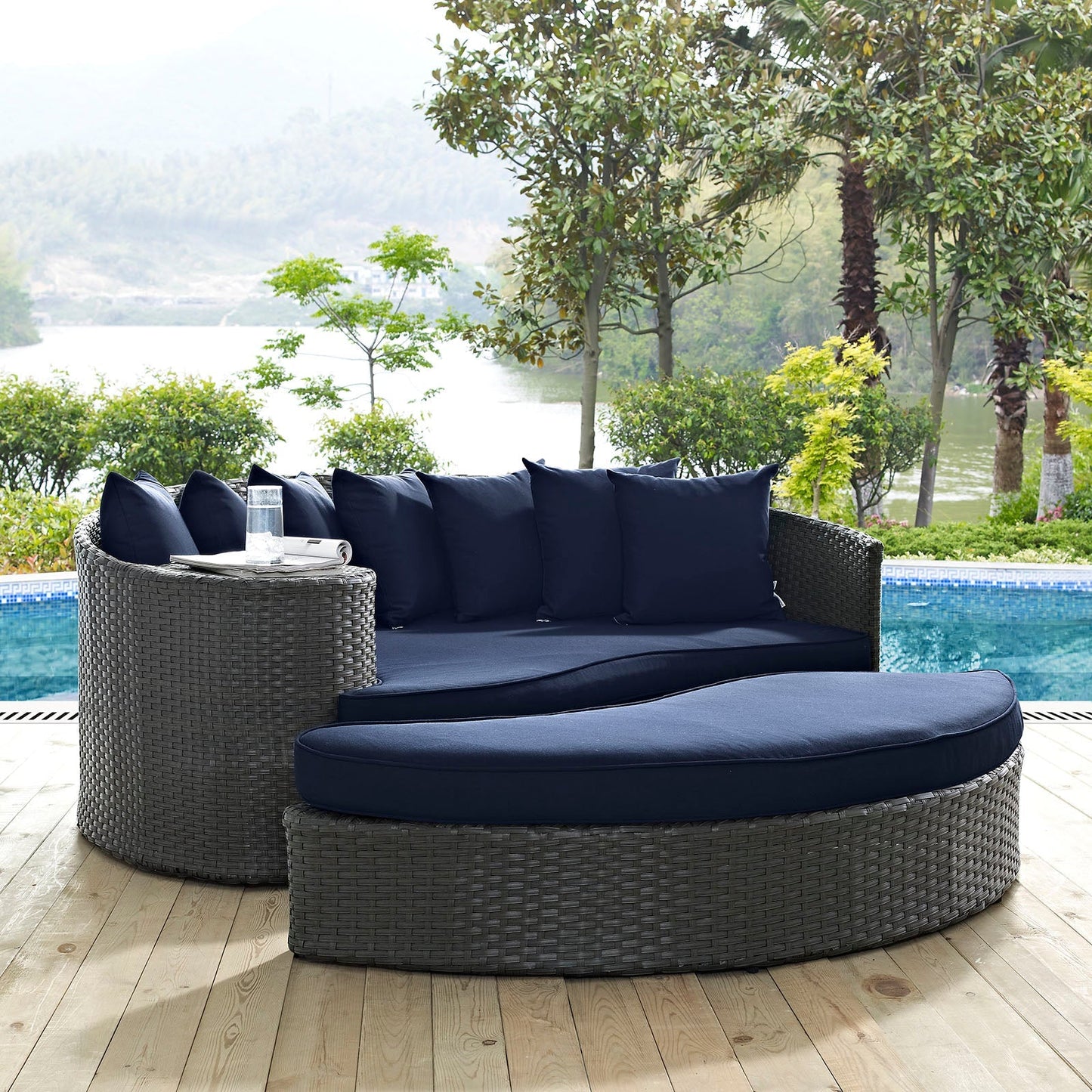 Modway Furniture Sojourn Outdoor Patio Sunbrella Daybed by Modway – EEI-1982-CHC-BEI