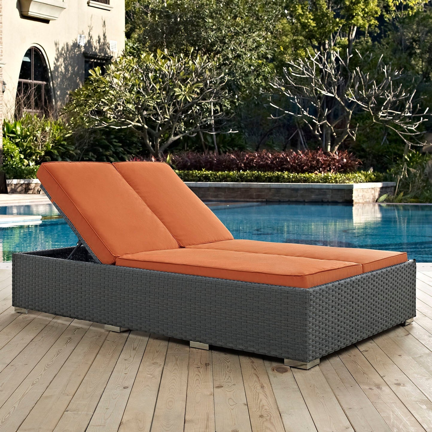 Modway Sojourn Outdoor Patio Sunbrella® Double Chaise
