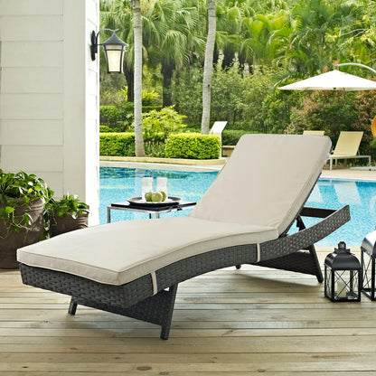 Modway Furniture Sojourn Outdoor Patio Sunbrella Chaise - EEI-1985-CHC-BEI