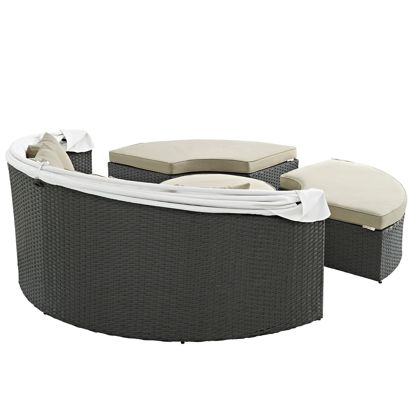 Modway Furniture Sojourn Outdoor Patio Sunbrella Daybed by Modway – EEI-1986-CHC-GRY