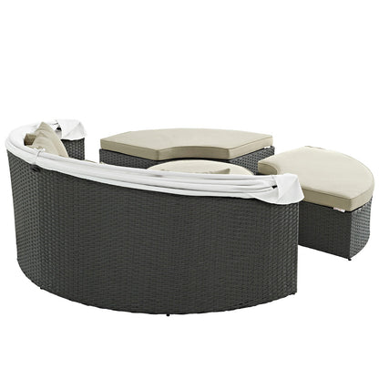 Modway Furniture Sojourn Outdoor Patio Sunbrella Daybed by Modway – EEI-1986-CHC-GRY