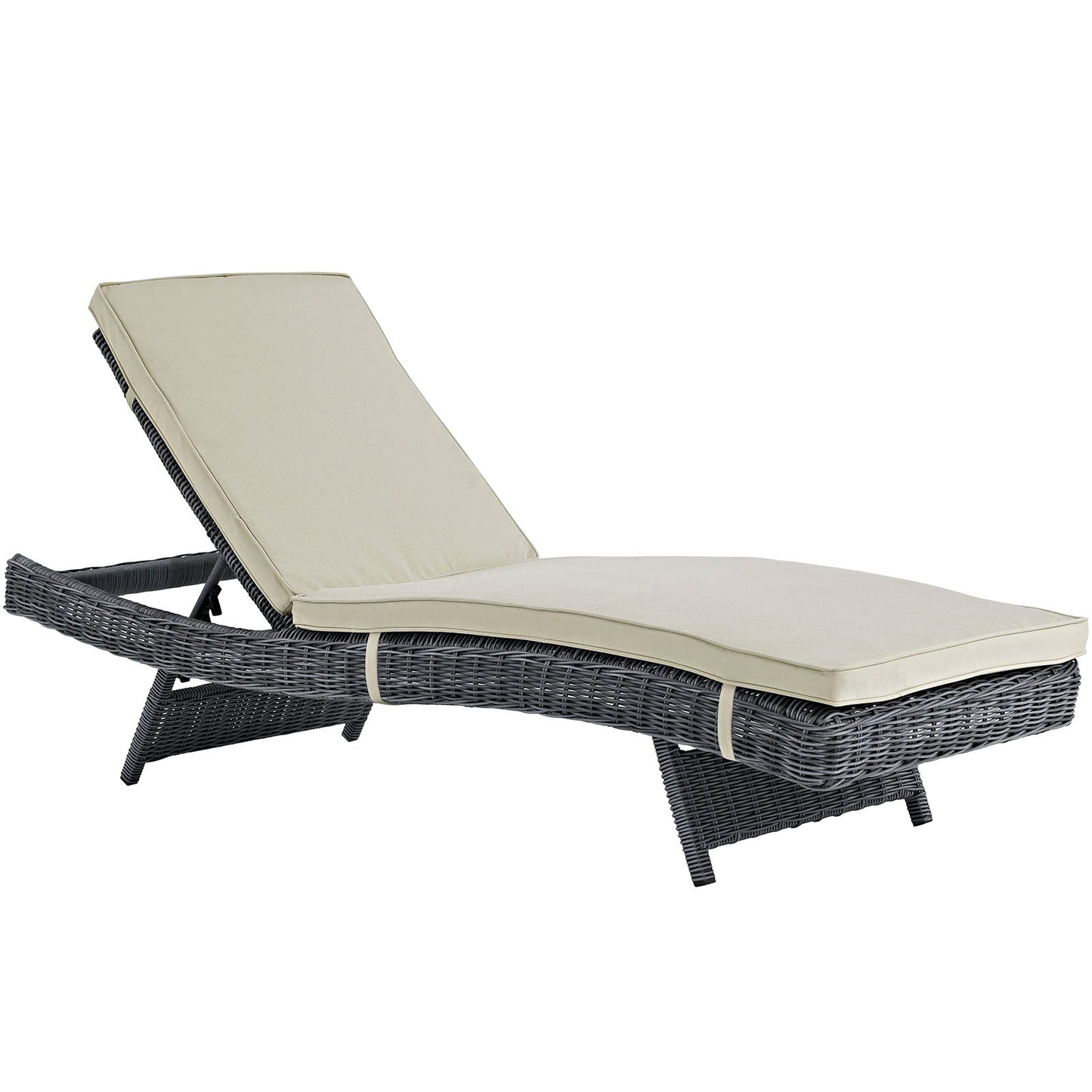 Modway Furniture Summon Outdoor Patio Sunbrella Chaise - EEI-1996-GRY-RED