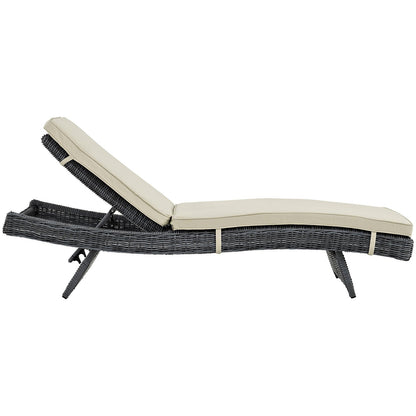 Modway Furniture Summon Outdoor Patio Sunbrella Chaise - EEI-1996-GRY-RED
