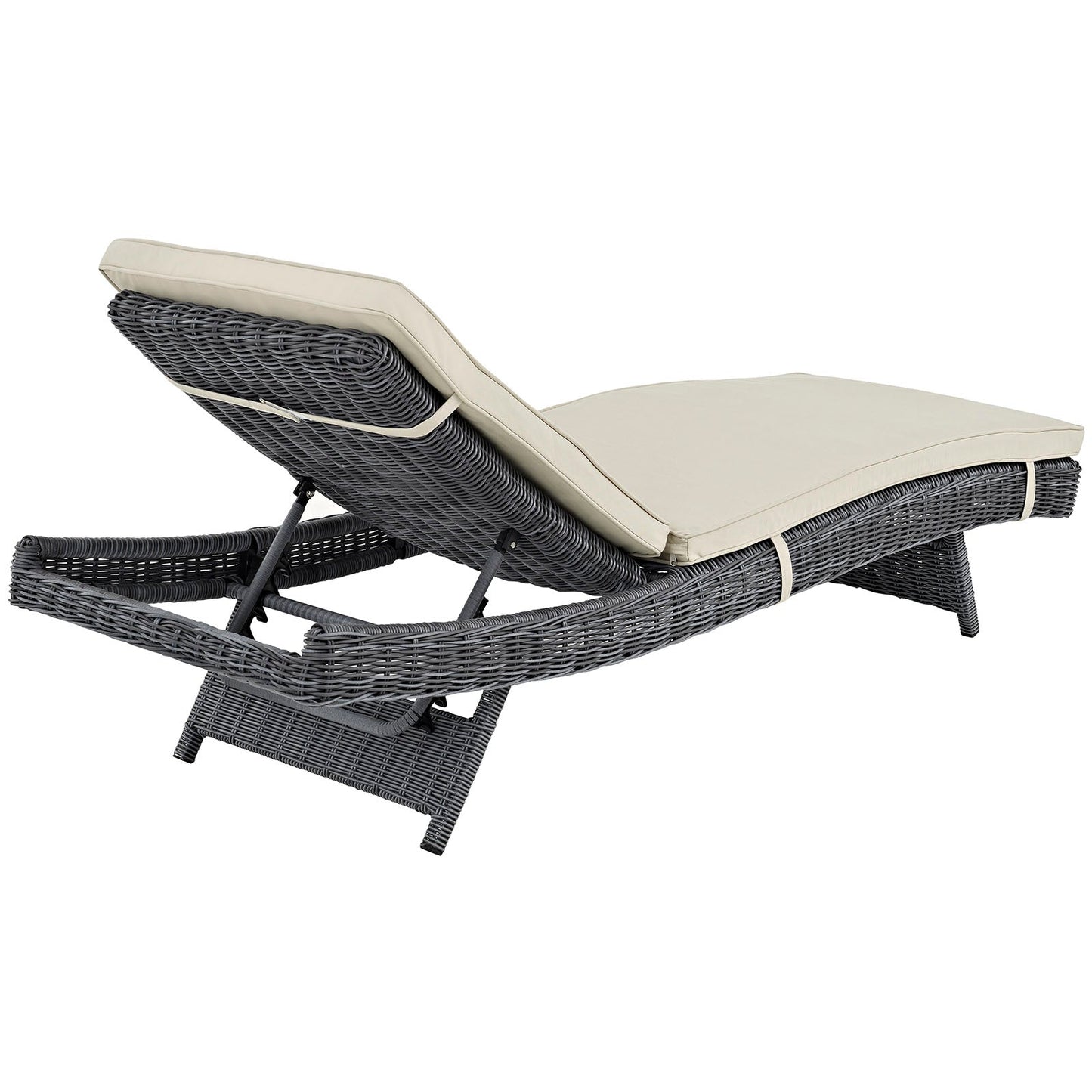 Modway Furniture Summon Outdoor Patio Sunbrella Chaise - EEI-1996-GRY-RED
