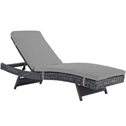 Modway Furniture Summon Outdoor Patio Sunbrella Chaise - EEI-1996-GRY-RED