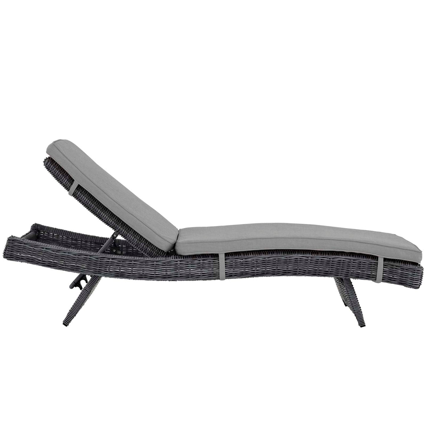 Modway Furniture Summon Outdoor Patio Sunbrella Chaise - EEI-1996-GRY-RED