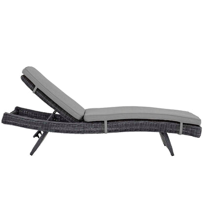 Modway Furniture Summon Outdoor Patio Sunbrella Chaise - EEI-1996-GRY-RED