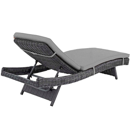 Modway Furniture Summon Outdoor Patio Sunbrella Chaise - EEI-1996-GRY-RED