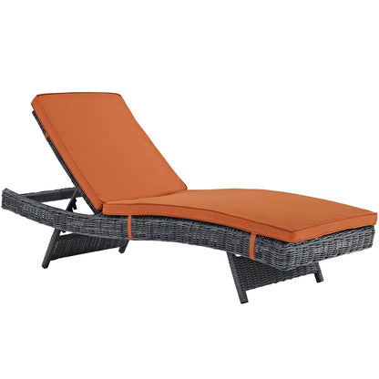 Modway Furniture Summon Outdoor Patio Sunbrella Chaise - EEI-1996-GRY-RED