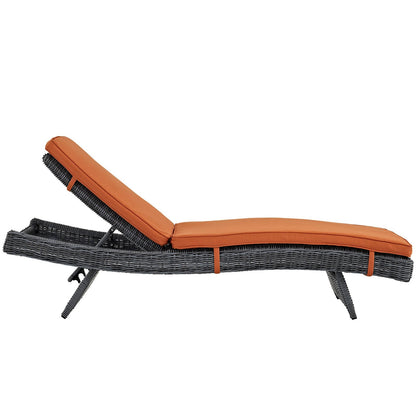 Modway Furniture Summon Outdoor Patio Sunbrella Chaise - EEI-1996-GRY-RED