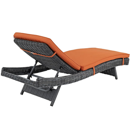 Modway Furniture Summon Outdoor Patio Sunbrella Chaise - EEI-1996-GRY-RED