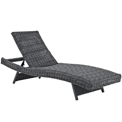 Modway Furniture Summon Outdoor Patio Sunbrella Chaise - EEI-1996-GRY-RED