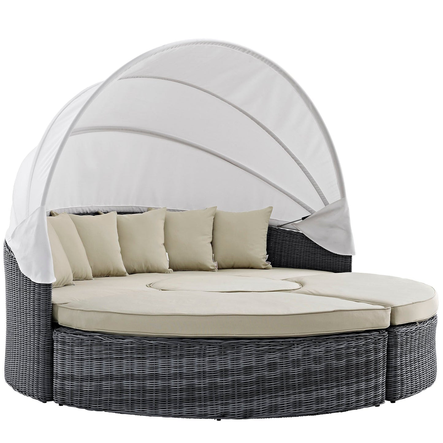 Modway Furniture Summon Canopy Outdoor Patio Sunbrella Daybed by Modway - EEI-1997-GRY-NAV-SET