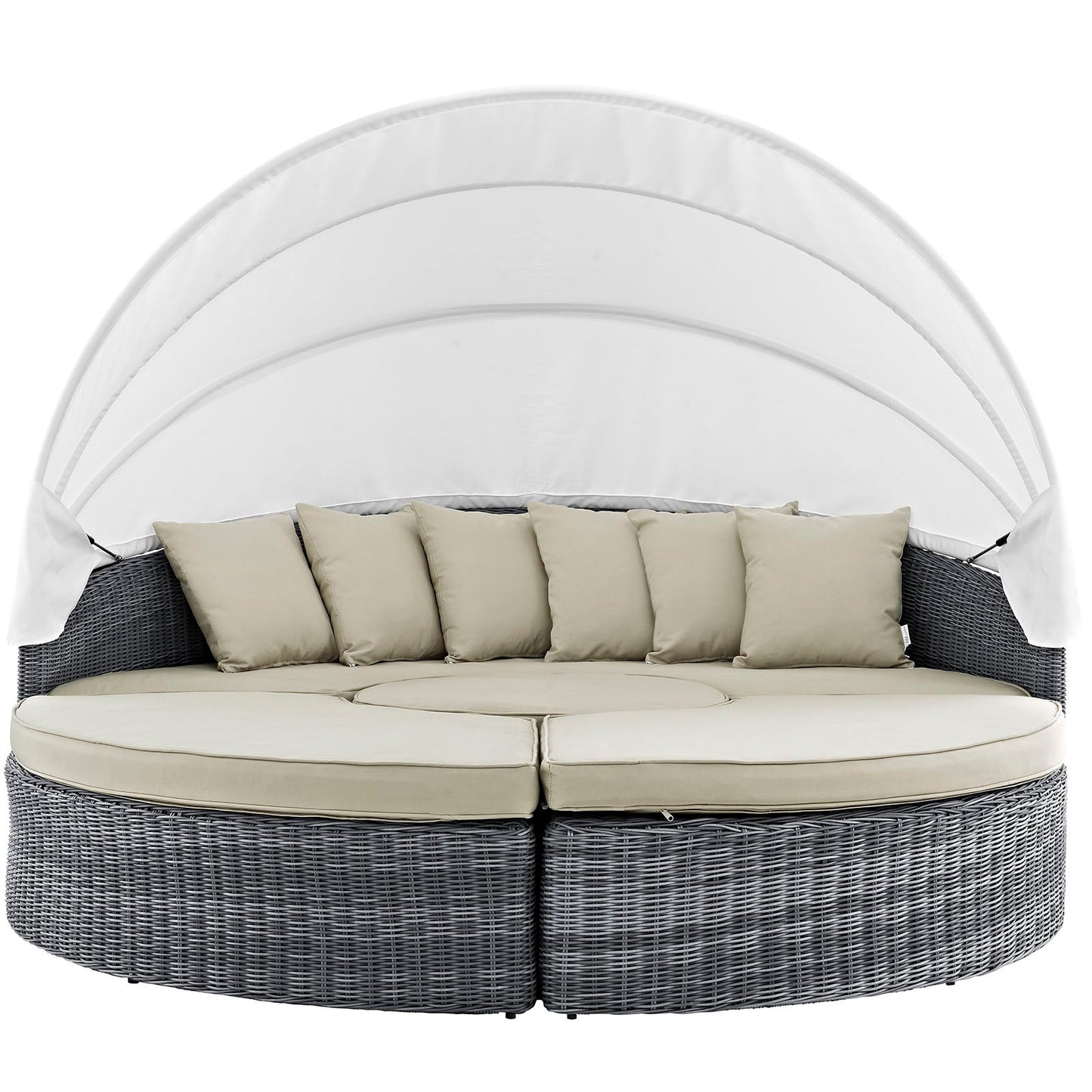Modway Furniture Summon Canopy Outdoor Patio Sunbrella Daybed by Modway - EEI-1997-GRY-NAV-SET