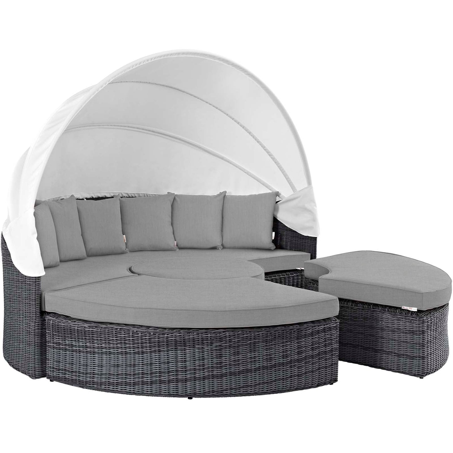 Modway Furniture Summon Canopy Outdoor Patio Sunbrella Daybed by Modway - EEI-1997-GRY-NAV-SET