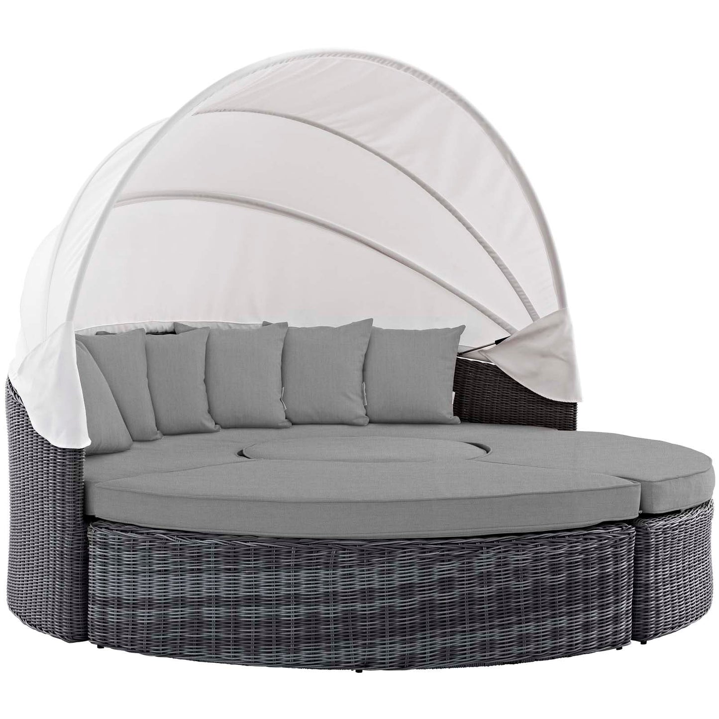 Modway Furniture Summon Canopy Outdoor Patio Sunbrella Daybed by Modway - EEI-1997-GRY-NAV-SET