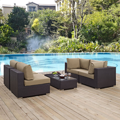 Modway Furniture Convene 5 Piece Outdoor Patio Sectional Set by Modway – EEI-2163-EXP-BEI-SET