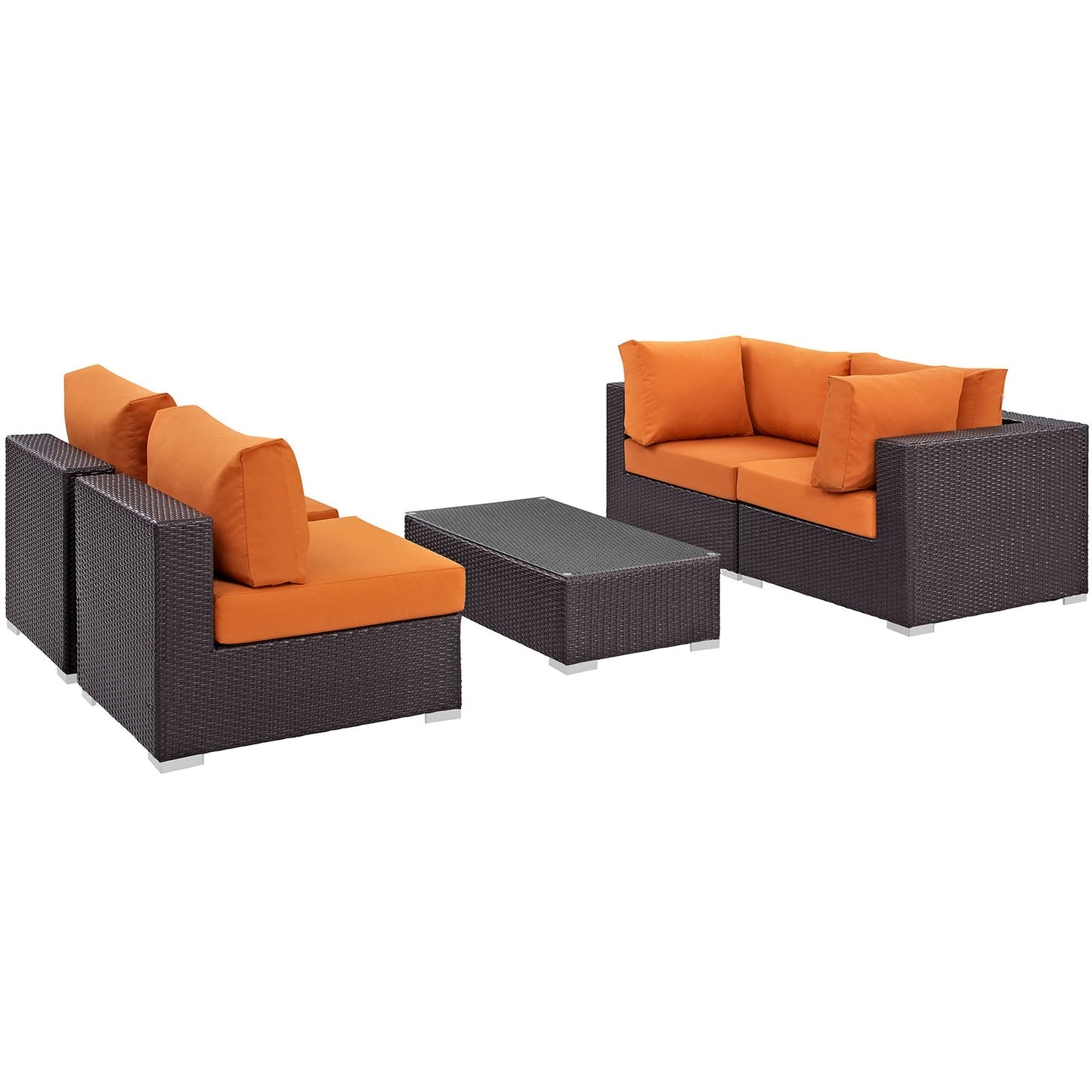 Modway Furniture Convene 5 Piece Outdoor Patio Sectional Set by Modway – EEI-2163-EXP-BEI-SET